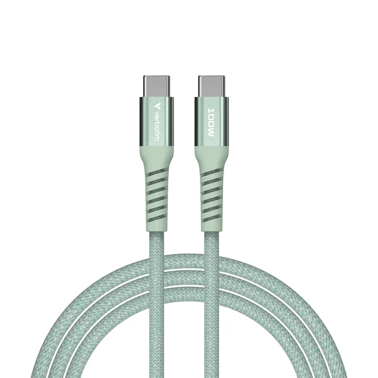 USB-C кабел Verbatim Sync & Charge Magnetic 100W 120 см - Зелен