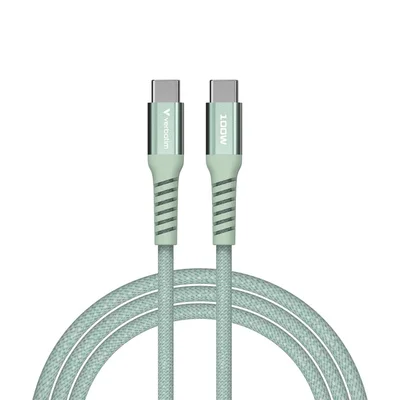 USB-C кабел Verbatim Sync & Charge Magnetic 100W 120 см - Зелен