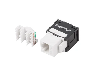 Keystone модул LANBERG – безинструментален, RJ45, 180°, UTP, Cat. 6A