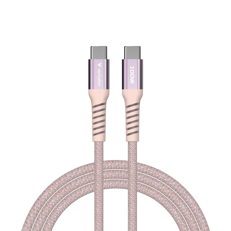 USB-C кабел Verbatim Sync & Charge 100W магнитен 1.2 m - розов