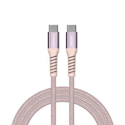 USB-C кабел Verbatim Sync & Charge 100W магнитен 1.2 m - розов