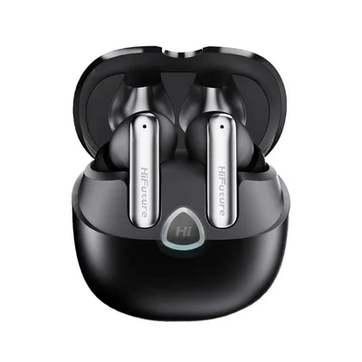 HiFuture SonicAir Black, 4MICS ENC, 35 Hours Playtime,  Wireless 5.3, 10MM Driver, Soft Bass, Comfort Fit