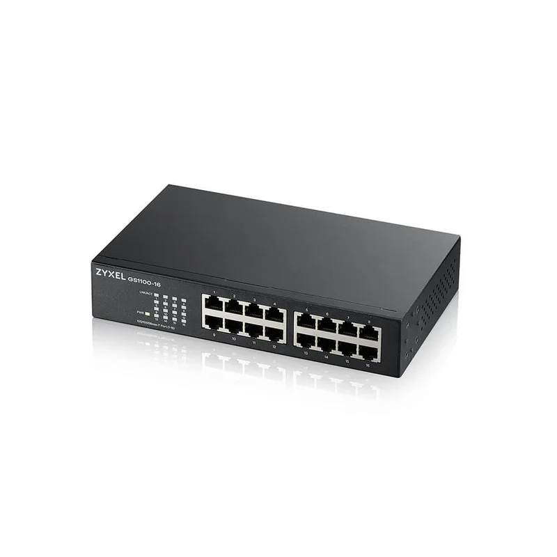Мрежов суич ZyXEL GS1100-16v4 16 порта Gigabit, неуправляем