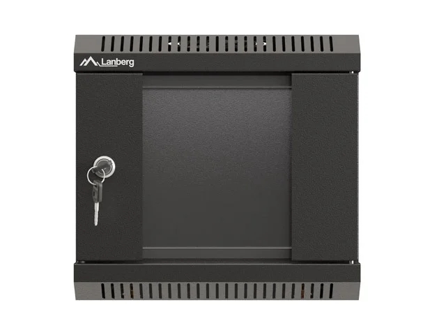 Lanberg rack cabinet 10" wall-mount 4U/300x300 (flat pack) with glass door black