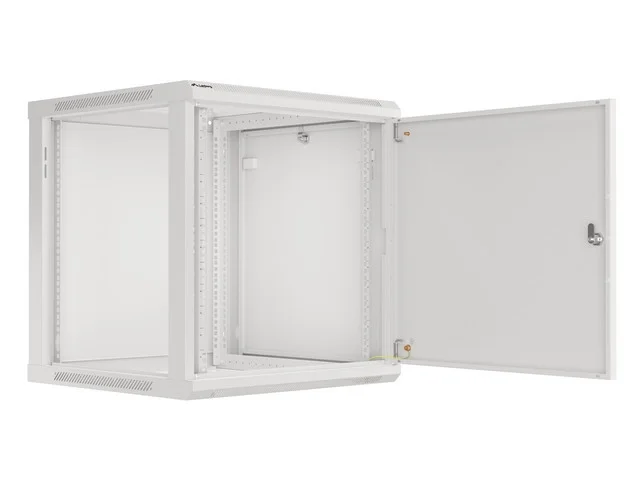 Lanberg rack cabinet 19" wall-mount 12U/600x600 for self-assembly with metal door grey (flat pack)