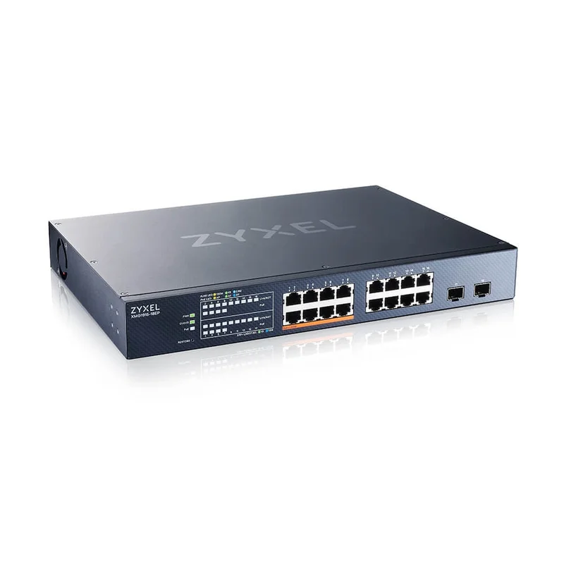 ZyXEL XMG1915-18EP, 16-port 2.5GbE, 2 SFP+, 8 x PoE++ 180W  Smart Switch, hybird mode, standalone or NebulaFlex Cloud