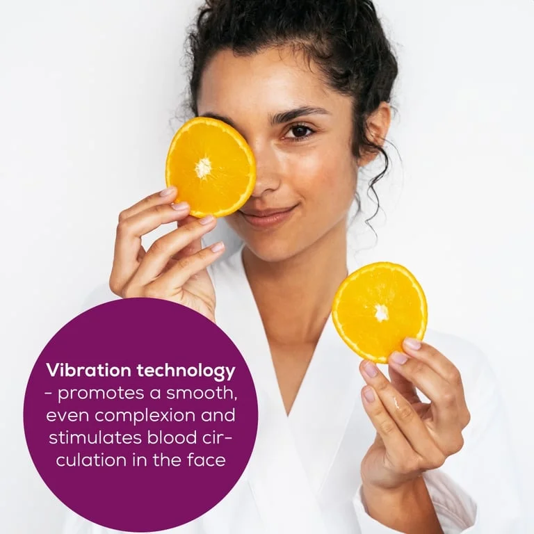 Beurer FC 52 Laguna silicone facial brush, 2-in-1 function - deep-pore cleansing & gently massage, Vibration technology, 15 intensities, Water-resistant, USB-C charging cable