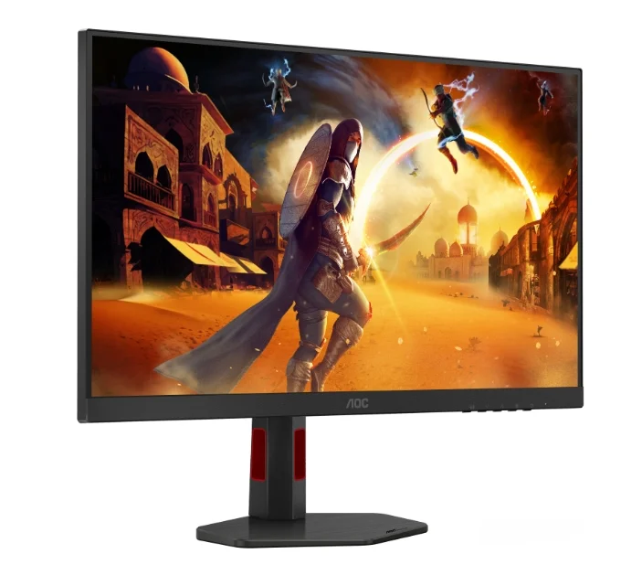 AOC Q27G4SRU, 27" Fast IPS WLED, 2560x1440@320Hz, 1ms GtG, 0.3ms MPRT, 450cd m2, 1000:1, Adaptive Sync, FlickerFree, Low Blue Light,  2Wx2, Tilt, Height Adjust, Pivot, Swivel, 2xHDMI, DP, USB hub