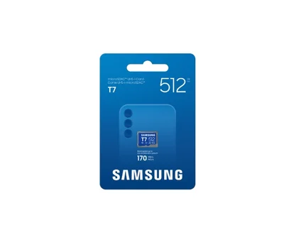 Samsung 512GB micro SD Card T7 UHS-I Transfer Speed up to 170MB/s Class 10 U3 V30 A2