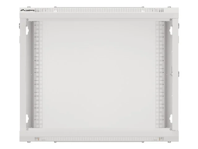 Lanberg rack cabinet 19" wall-mount 9U/600x600 for self-assembly with metal door grey (flat pack)
