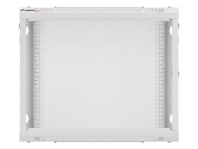 Lanberg rack cabinet 19" wall-mount 9U/600x600 for self-assembly with metal door grey (flat pack)