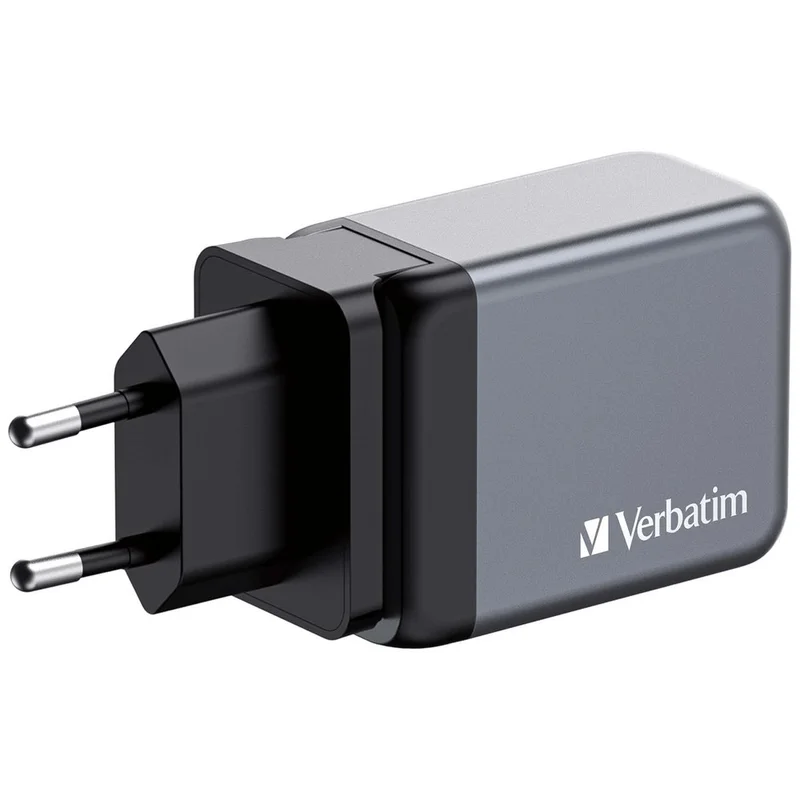 Verbatim GNC-65 GaN Charger 3 Port 65W USB A/C (EU/UK/US)
