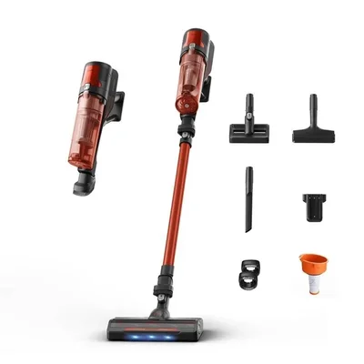 Прахосмукачка Rowenta X-Force 8.80 Animal RH1872E0, безкабелна, 100AW, 0.44л, червена