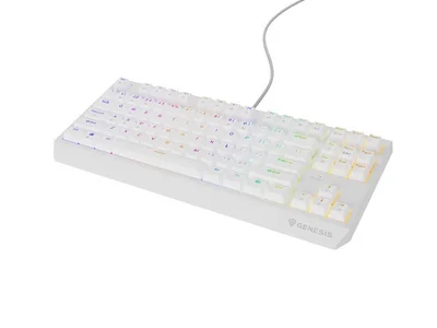 Геймърска клавиатура Genesis Thor 230 TKL RGB Outemu Brown Hot Swap Бяла