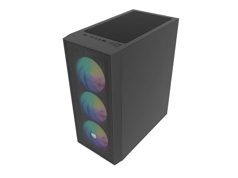 Fury PC Case Shobo SH8 ARGB Midi Tower, Window, Black