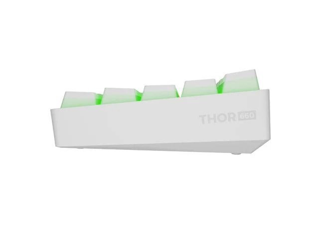 Геймърска механична клавиатура Genesis Thor 660 G2 Wireless RGB, бяла, Gateron Red