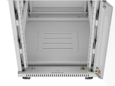 Lanberg rack cabinet 19" free-standing 15U/600x800 (flat pack) with glass door lcd grey v2
