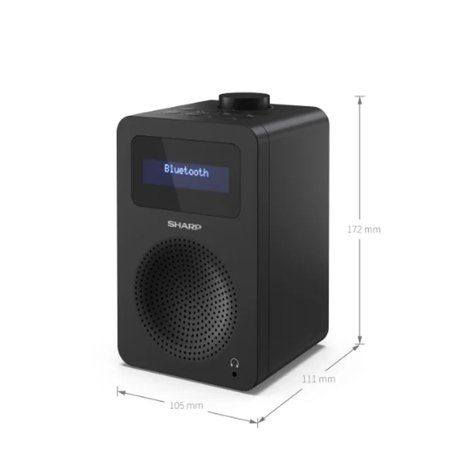Радио Sharp DR-430(BK) Bluetooth 5.0 5W DAB+/FM LCD дисплей Черен