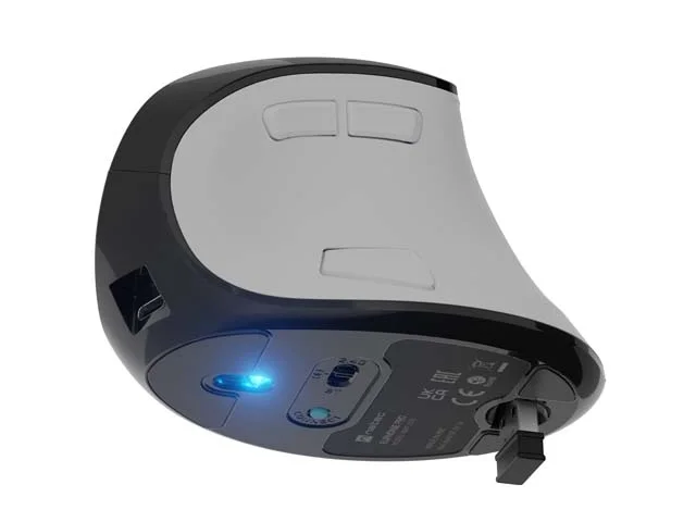 Мишка NATEC Euphonie Vertical PRO Wireless, Bluetooth 5.0, 4000 DPI, програмируема, бяла