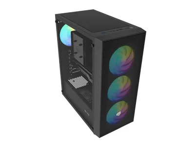 Fury PC Case Shobo SH8 ARGB Midi Tower, Window, Black
