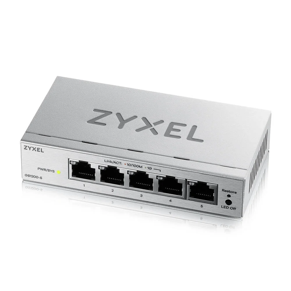 ZyXEL GS1200-5 v3, 5 Port Gigabit webmanaged Desktop Switch