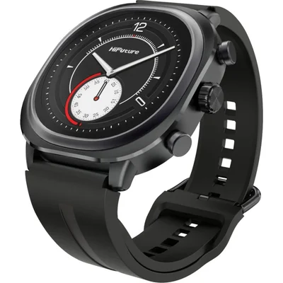 HiFuture AIX Lite Black,  1.43" AMOLED,  466*466, Powered by Dual Core & Syntra AI, Bluetooth Call, 1ATM Waterproof, Sixth Generation Health Sensor, Up to 10 days daily use, Extra Fabric Strap inbox