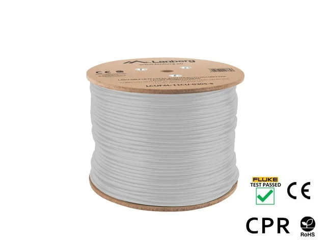 Lanberg LAN cable CAT.6a uftp 305m solid cu lszh grey cpr + fluke passed