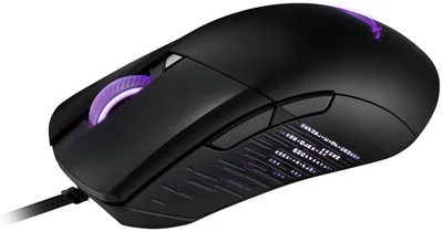 Asus ROG Gladius III Wired Gaming Mouse, 19K Optical Sensor, 19,000 DPI, 6 Programmable Buttons, RGB Lighting, ROG Switch Socket Design, Swappable Switches, Ergonomic, Black