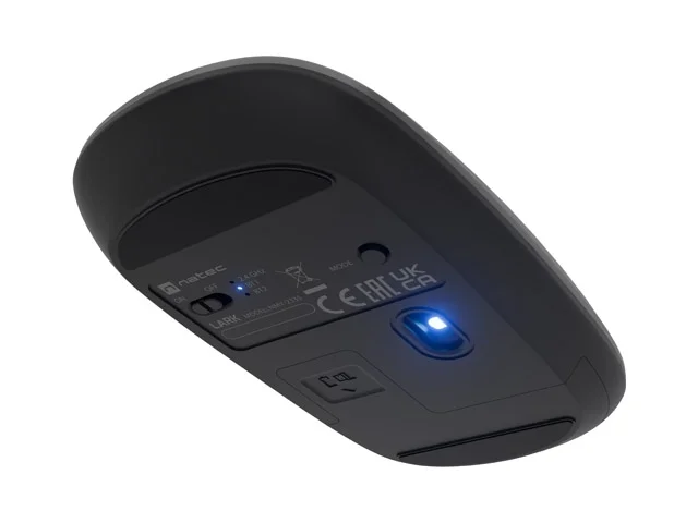 Мишка NATEC Lark Wireless, 4000 DPI, Bluetooth 5.0, Blue Sense, Grey