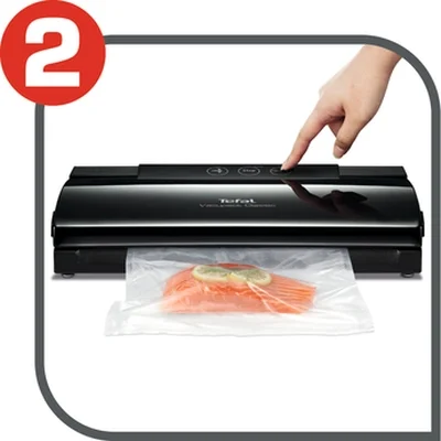 Tefal VT254070  Vacupack classic plastic,  automatic "vaccum & seal", 18 bags included, vertical storage, seal functions, stop function