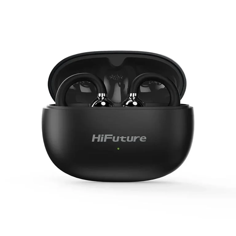 Слушалки HIFUTURE FlexClip, Bluetooth 5.4, 30 часа работа, IPX5, 4 микрофона, черен
