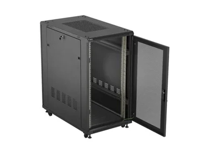 Lanberg Rack Cabinet 19" Free-Standing 22U/600X1000 (FlAT Pack) With Mesh Door Black