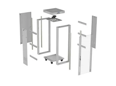Lanberg Rack Cabinet 19" Free-Standing 42U/600X600 (FlAT Pack) With Glass Door LCD Grey V2