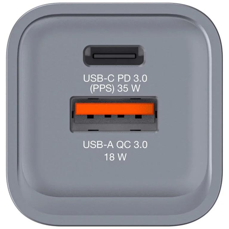 Verbatim GNC-35 GaN Charger 2 Port 35W USB A/C (EU/UK/US)