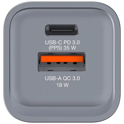 Verbatim GNC-35 GaN Charger 2 Port 35W USB A/C (EU/UK/US)