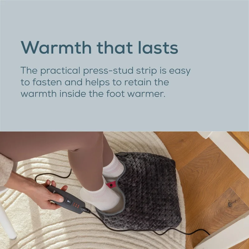 Електрическа грейка за крака Beurer – FW 30 Comfy Feet, 3 температурни степени, сива