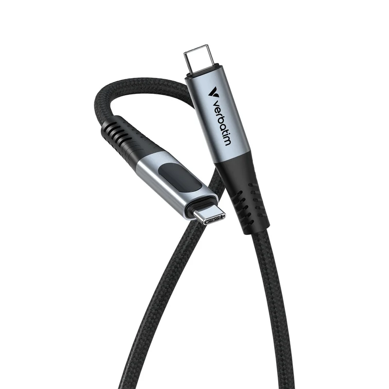USB-C кабел Verbatim Sync & Charge 100W, 1.2 m, черен