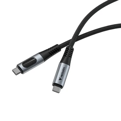 USB-C кабел Verbatim Sync & Charge 100W, 1.2 m, черен