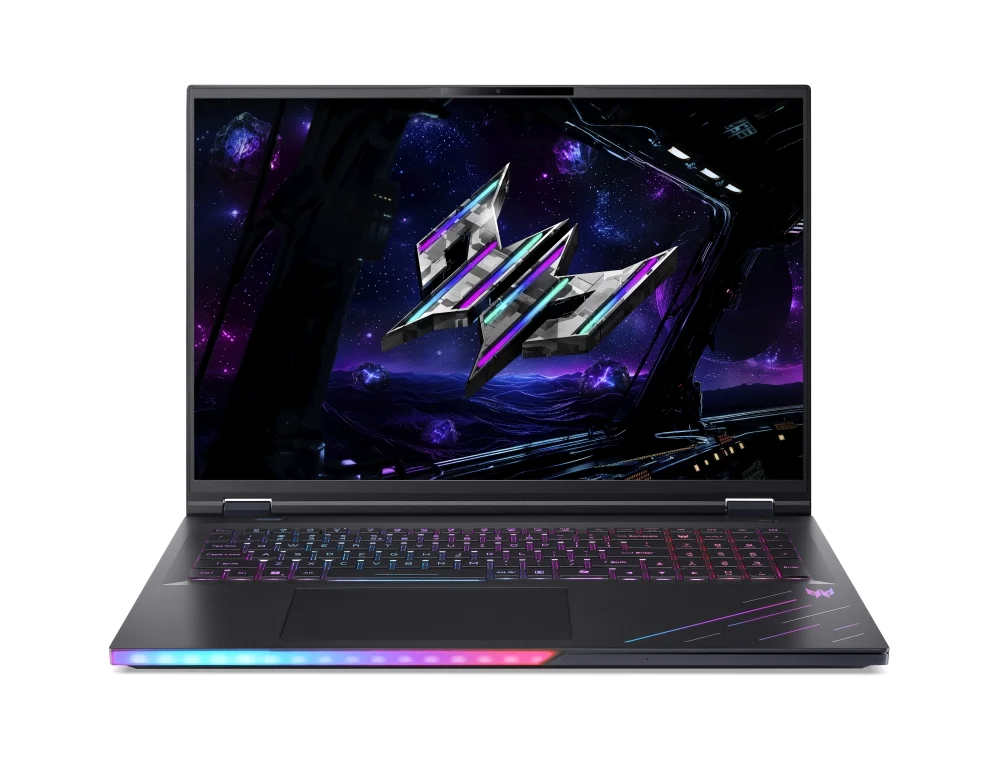 Acer Predator Helios 18 AI, PH18-I71-93T3, Intel Core Ultra 9 290HX Plus (up to 5.50GHz, 36MB), 18" WQXGA (2560x1600) IPS Mini LED 250Hz, 2*32GB DDR5, 2*1TB NVMe SSD, RTX 5080 16GB GDDR7, WiFi 7, RG-45, BT 5.4, MicroSD, FHD Cam, Win 11 Pro, Black