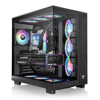 Кутия за компютър Thermaltake View 380 XL TG ARGB Middle Tower, черен