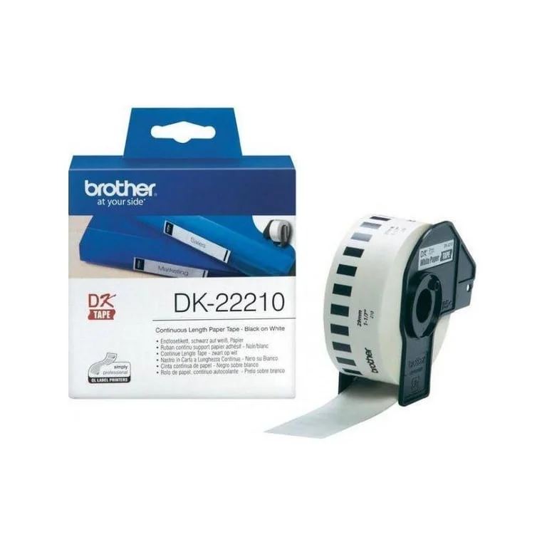 Лента за етикети Brother DK-22210 29mm x 30.48m Black on White