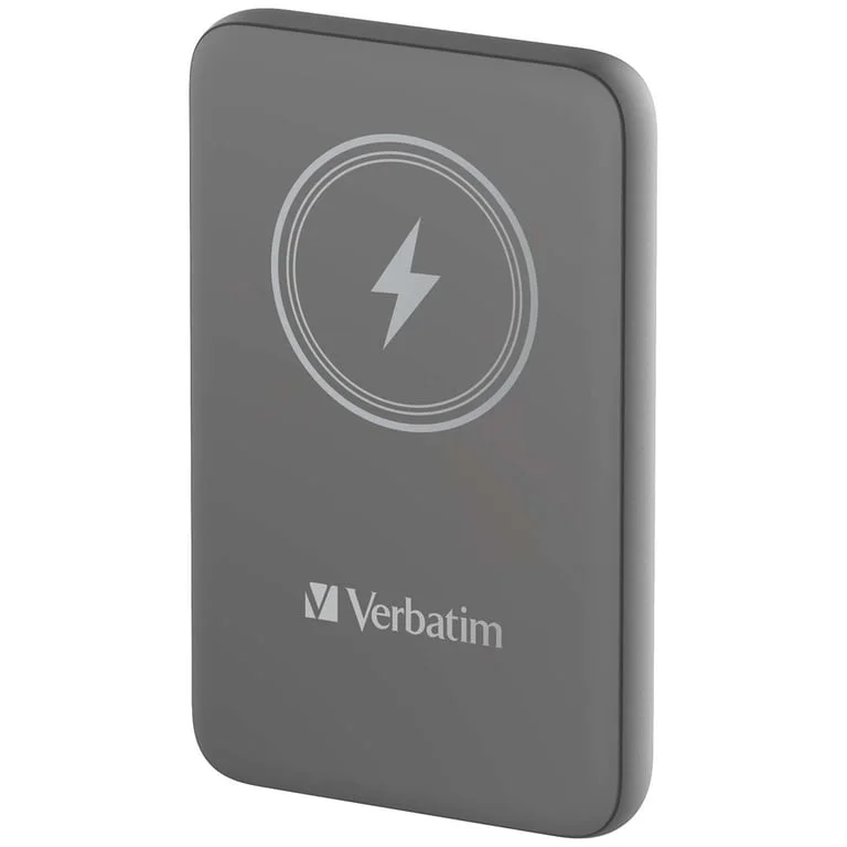 Външна батерия Verbatim MCP-10GY 10000mAh USB-C PD 20W Магнитно безжично зареждане 15W Сива