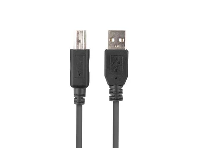 USB кабел Lanberg USB-A към USB-B 2.0 с ферит, 1.8 м, черен