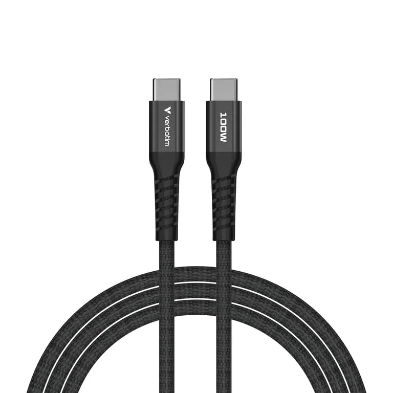 USB-C кабел Verbatim Sync & Charge Magnetic 100W 1.2 м - Черен