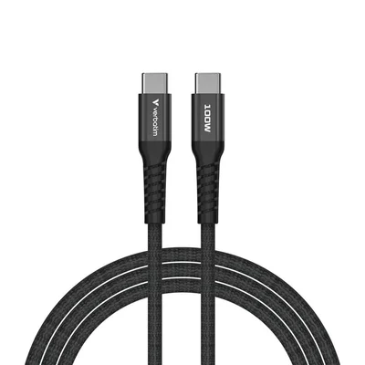 USB-C кабел Verbatim Sync & Charge Magnetic 100W 1.2 м - Черен