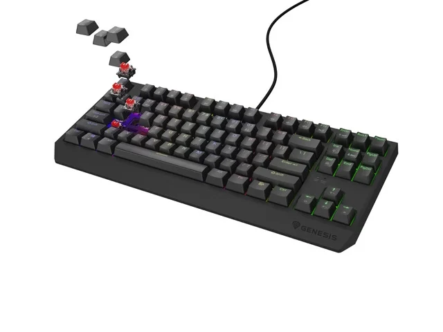 Геймърска клавиатура Genesis Thor 230 TKL Outemu Red RGB Black Hot Swap