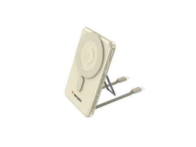Verbatim Charge 'n' Go 2C Power Bank Magnetic Wireless 5000mAh with 2 USB-C Cables & Stand Gold