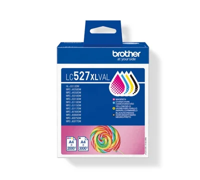 Brother LC527XLVAL Coloured Multipack Ink Cartridge for MFCJ5010DW/MFCJ5110DW