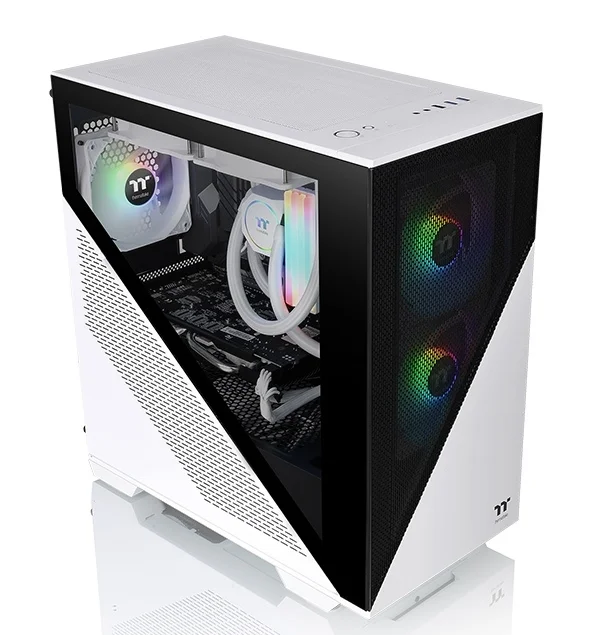 Кутия за компютър Thermaltake Divider 170 TG ARGB Snow Micro Tower, бял