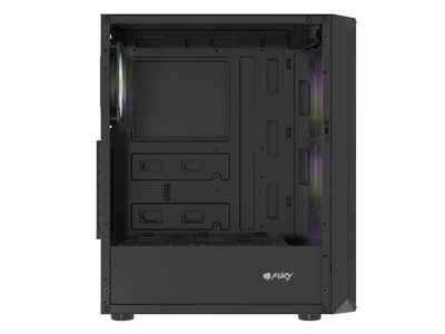 Кутия за компютър Fury Shobo SH4F RGB Middle Tower, прозорец, черна